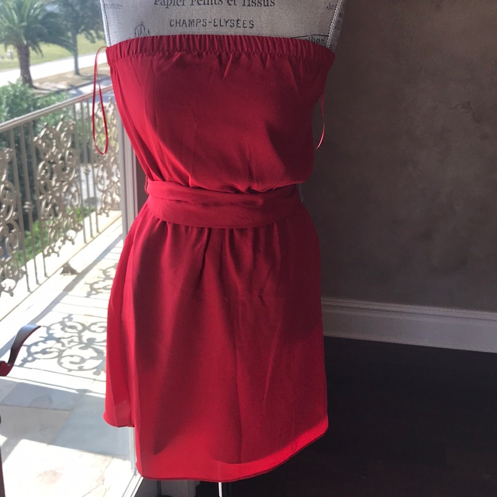 EXPRESS Strapless Red Dress SZ X-SMALL